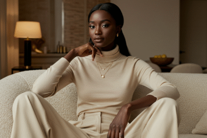 mulher negra no estilo quiet luxury